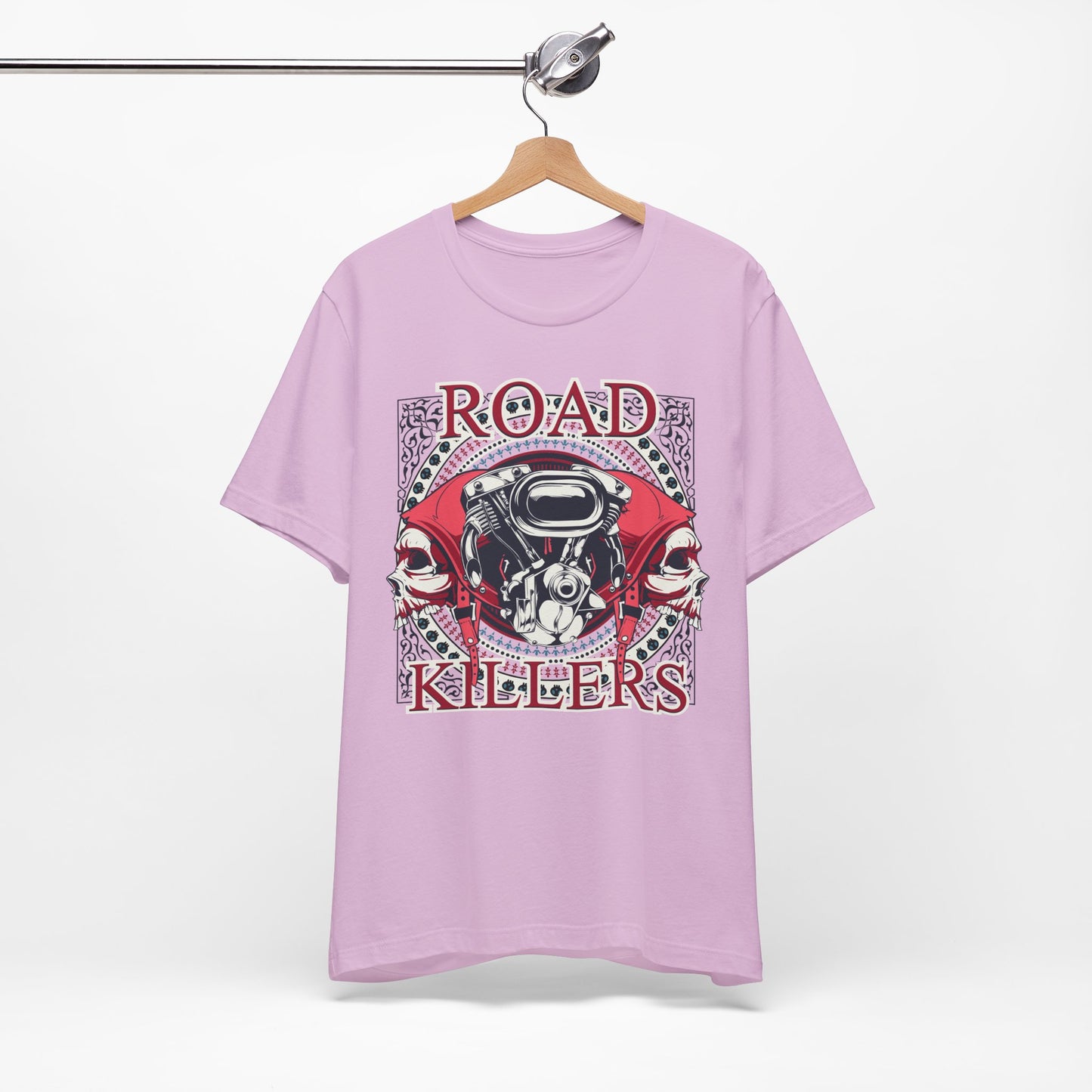 Dark Road Motorcycle Helmet Skull Tee Biker graphic t-shirt G-1