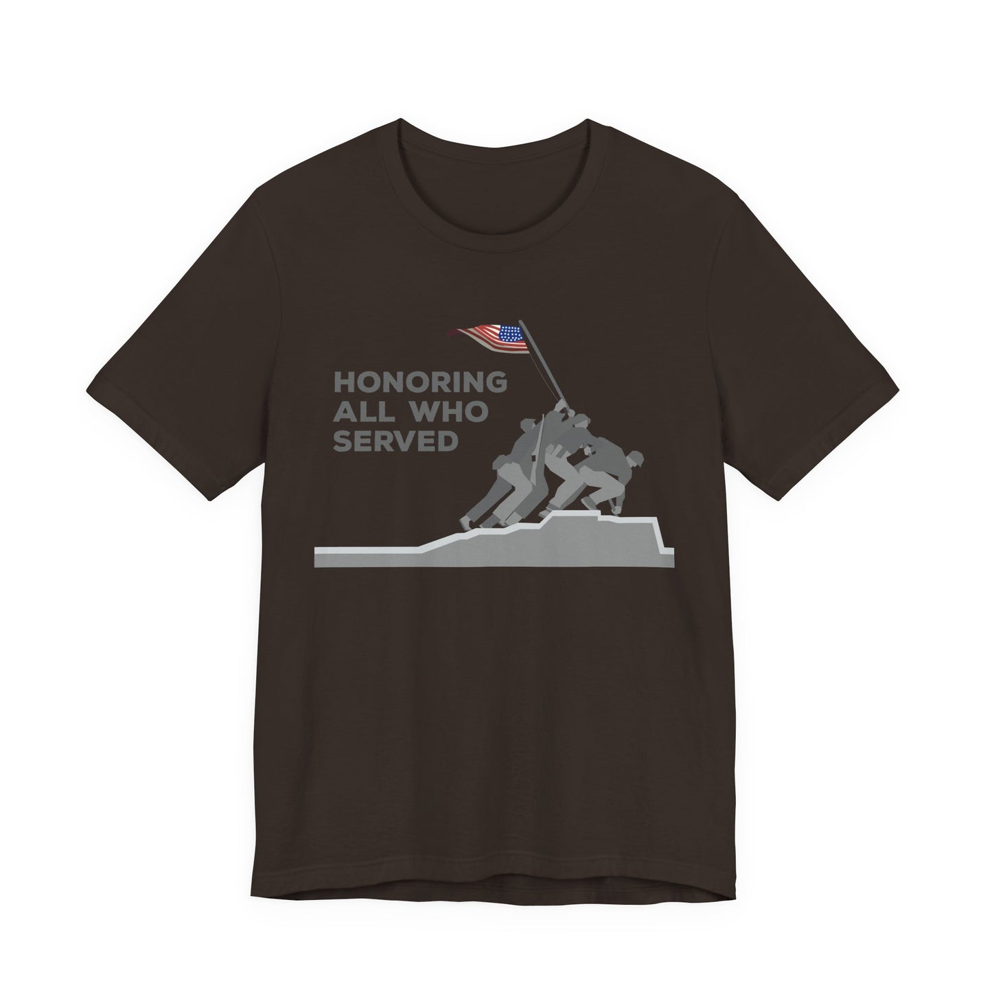 Iwo Jima Flag Raising honoring all who served T-Shirt Military Memorial Unisex Cotton Tee v52