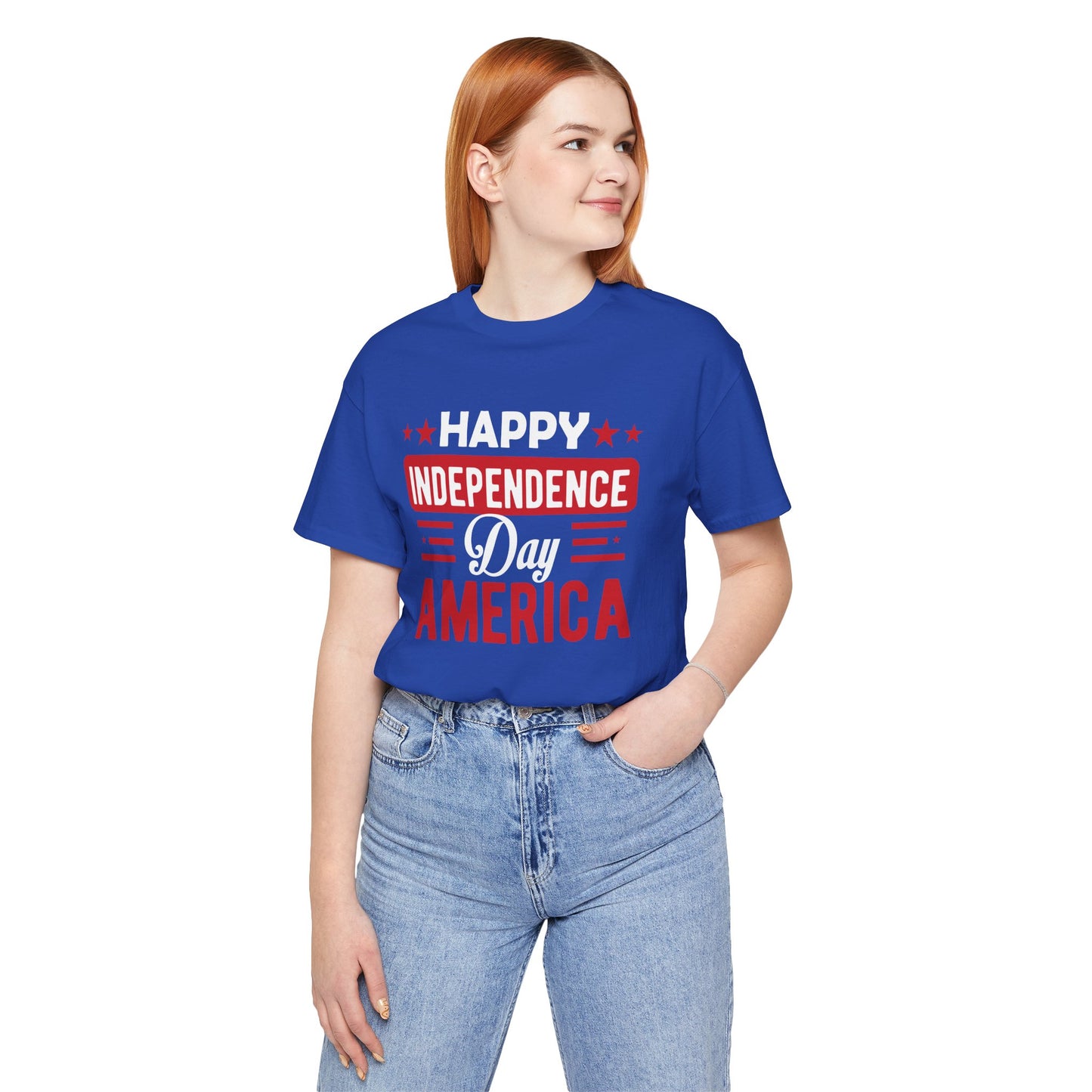 Happy Independence Day America Graphic Unisex Cotton T-Shirt 015