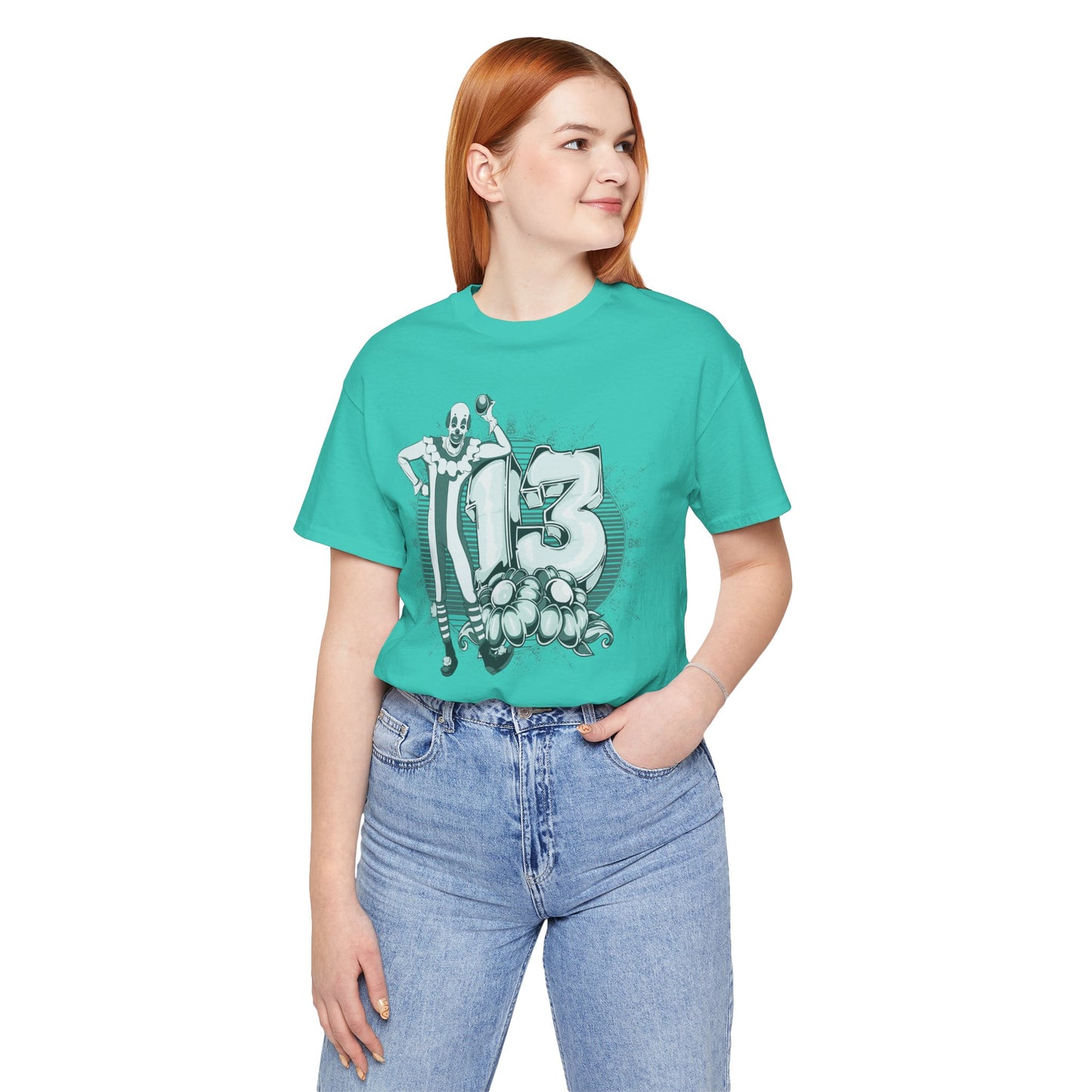 Vintage Clown Graphic Illustration Unisex Cotton T-Shirt Art-39