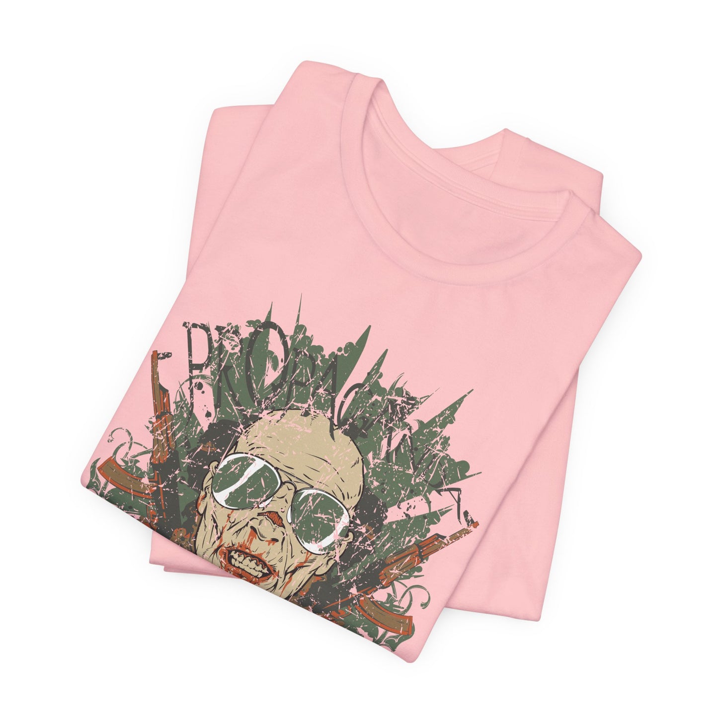 Retro Skull Floral Graphic Design Unisex Cotton T-Shirt G-2