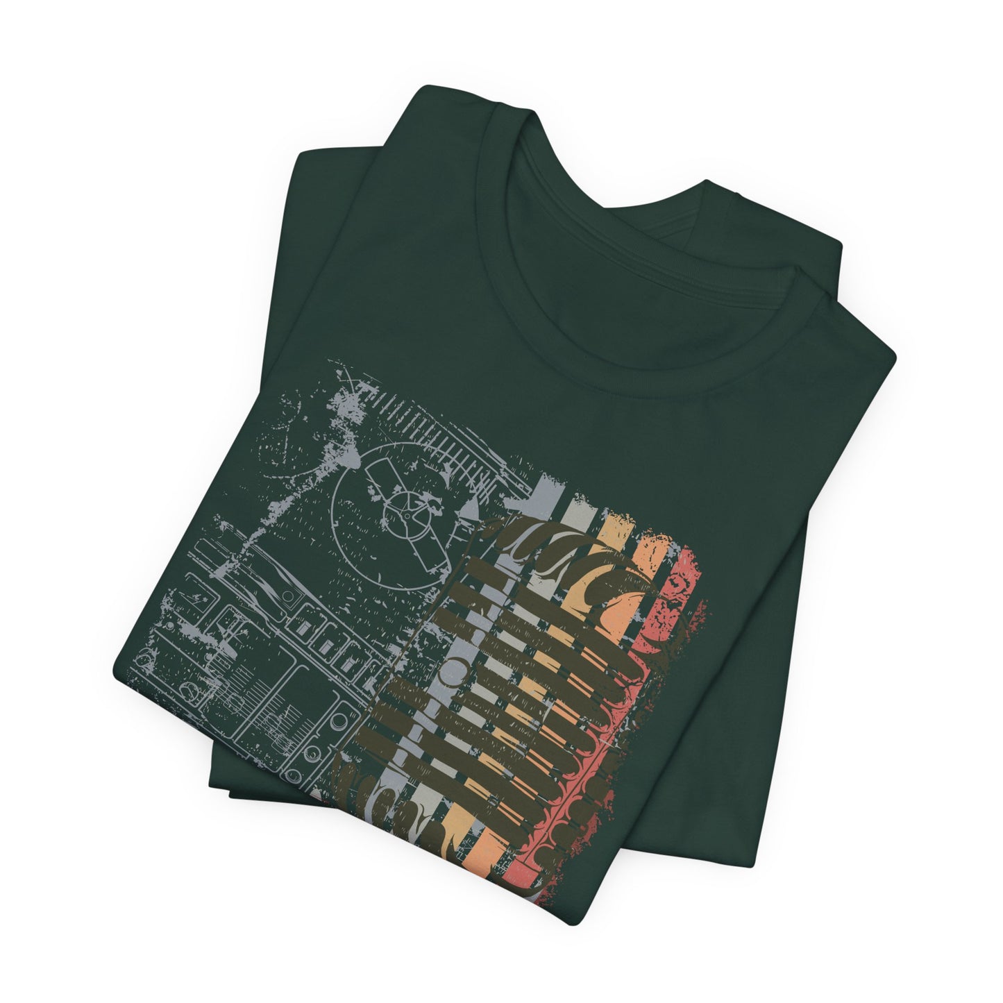 Retro Microphone Graphic Unisex Cotton T-Shirt r9
