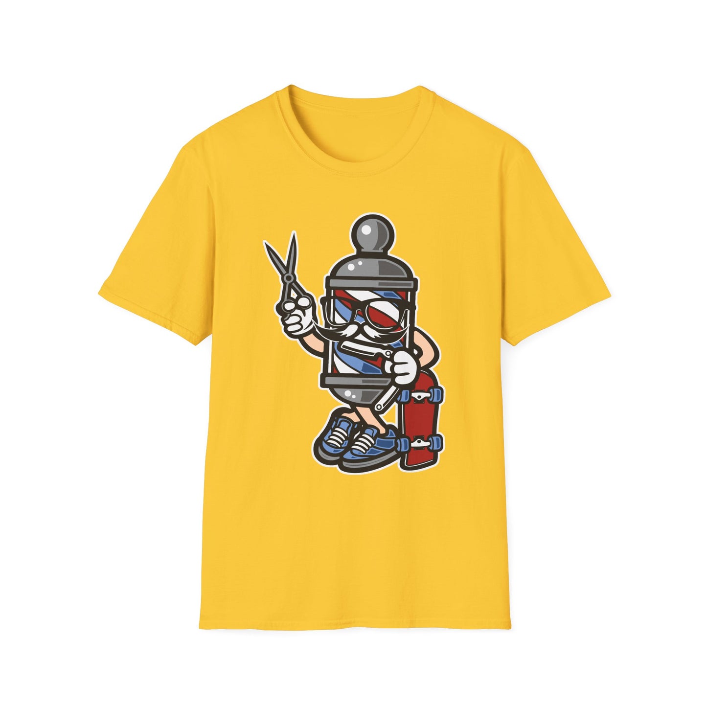 Cartoon Animation T Shirt Unisex Funny Tee Cotton Gildan Softstyle 64000 Comfortable Wear