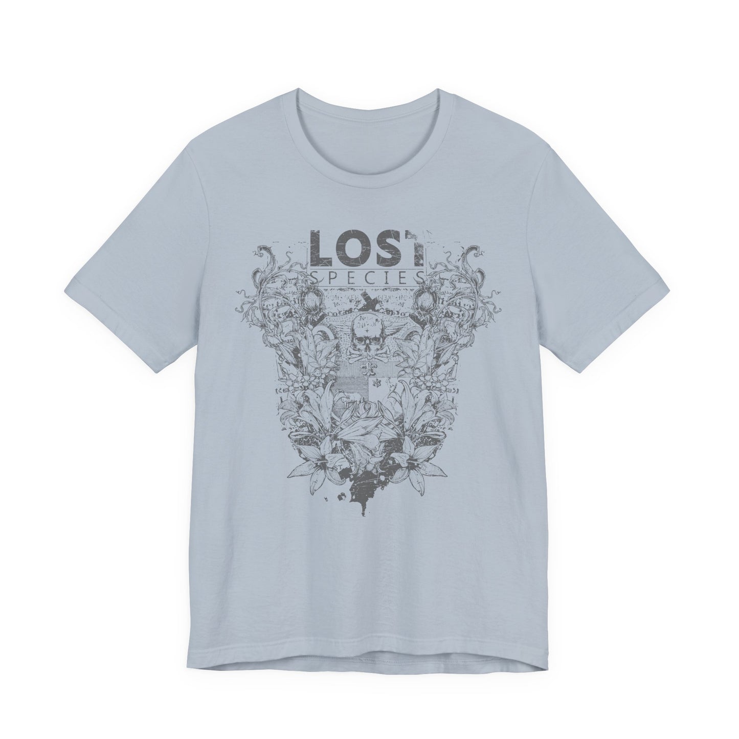 Lost Species Tee Floral Wildlife Illustration Rock Band T-Shirt A-7
