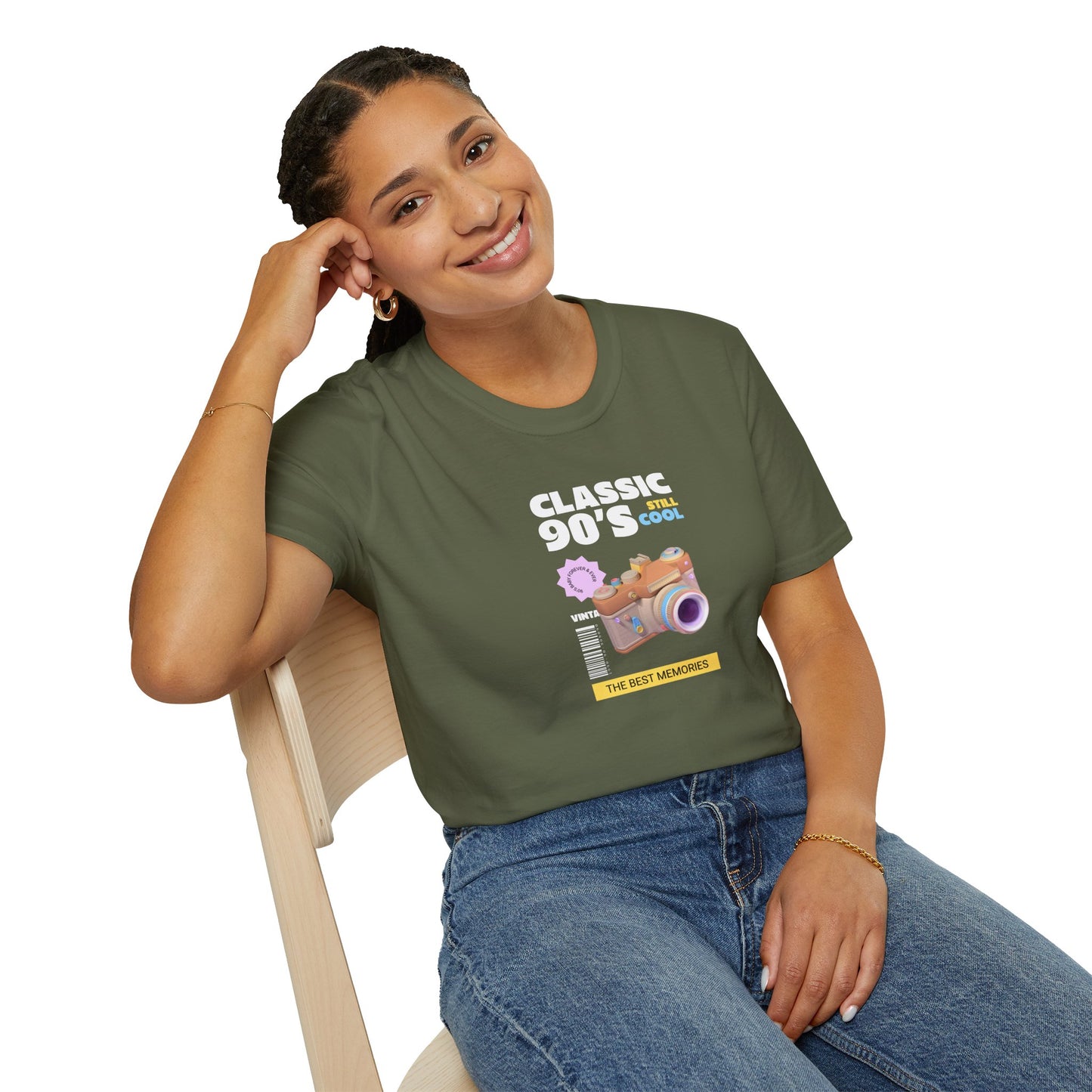 90s Camera T-Shirt Classic 90s Cool Unisex Cotton Retro Photography Tee