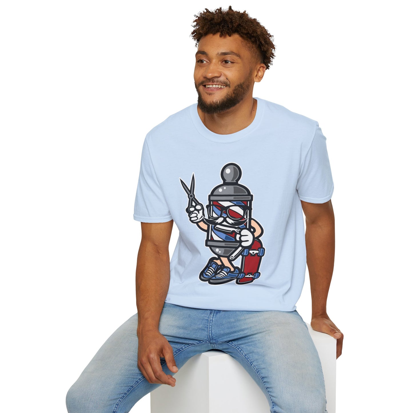 Cartoon Animation T Shirt Unisex Funny Tee Cotton Gildan Softstyle 64000 Comfortable Wear