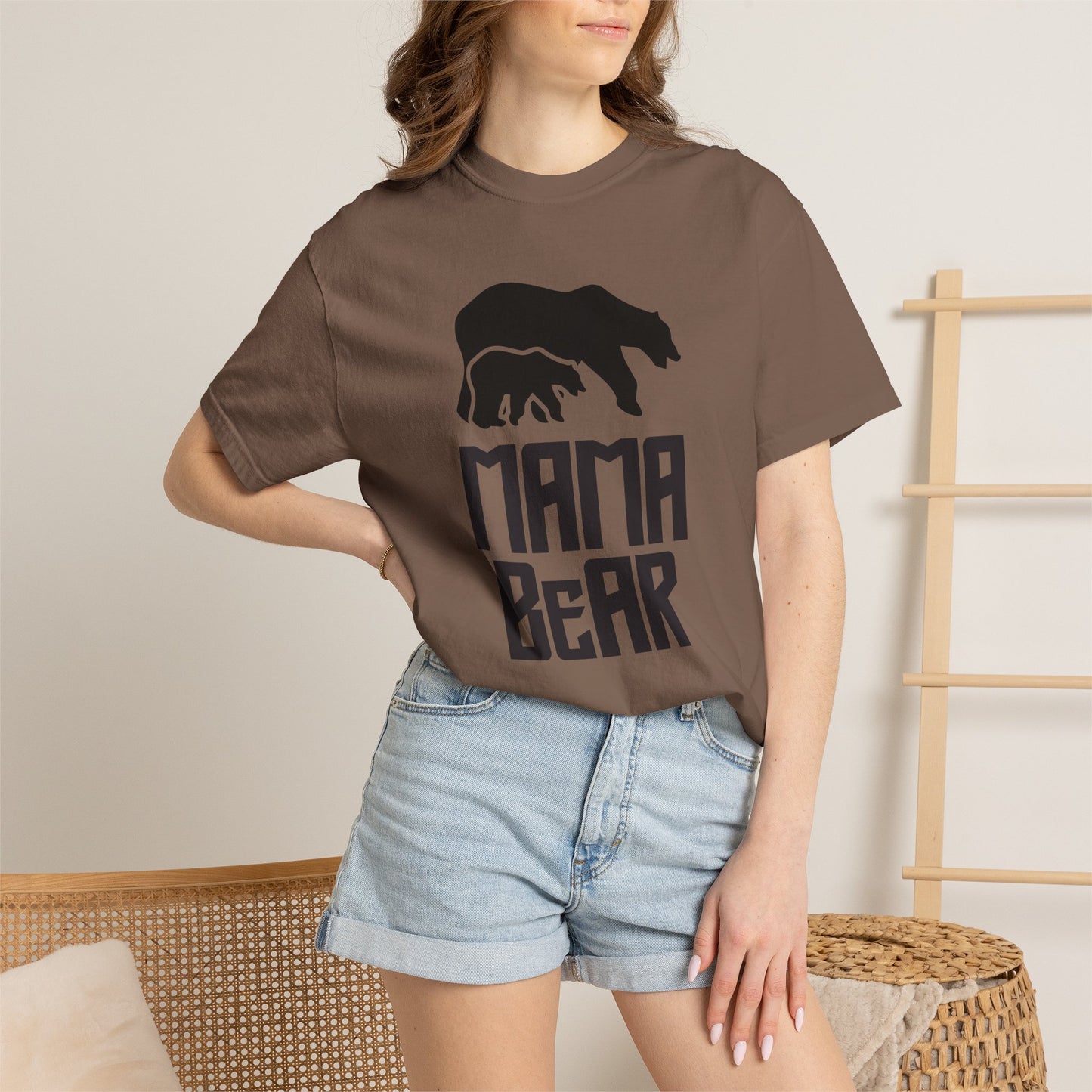 Mama Bear Mom T-shirt Mother's Day Mama Tee Unisex Comfort Colors Garment-Dyed Cotton h12