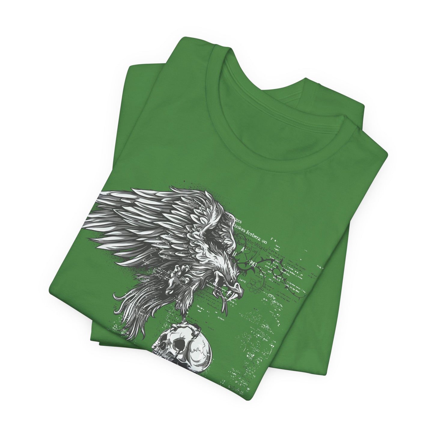 Raven and Skull Illustration Graphic Unisex Cotton T-Shirt r19