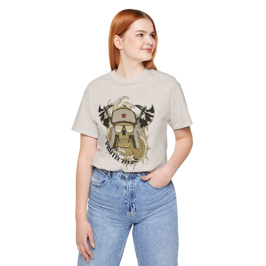 Viking Skull Graphic with Horned Helmet T-Shirt Captain Design Tee Art-41