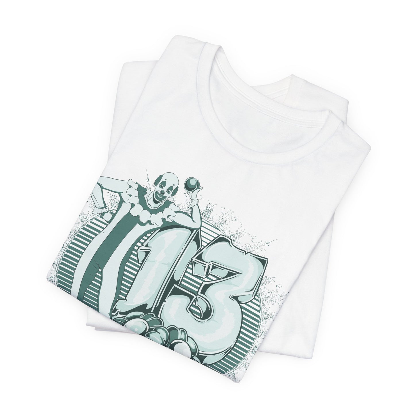 Vintage Clown Graphic Illustration Unisex Cotton T-Shirt Art-39