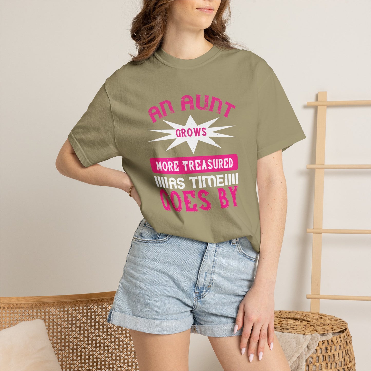 An Aunt T-shirt Mother Day Mama Tee Unisex Comfort Colors Garment-Dyed Cotton h62