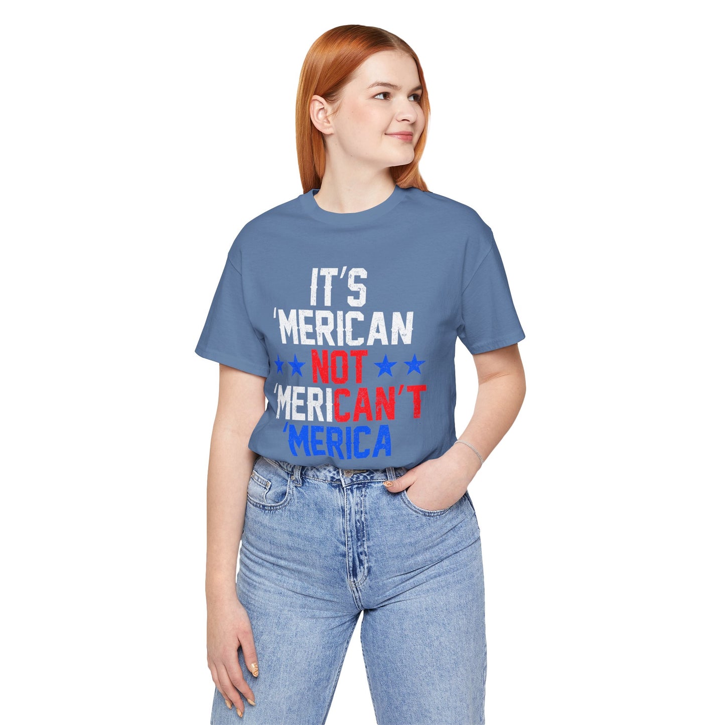 Patriotic USA Stars Graphic Unisex Cotton T-Shirt a5
