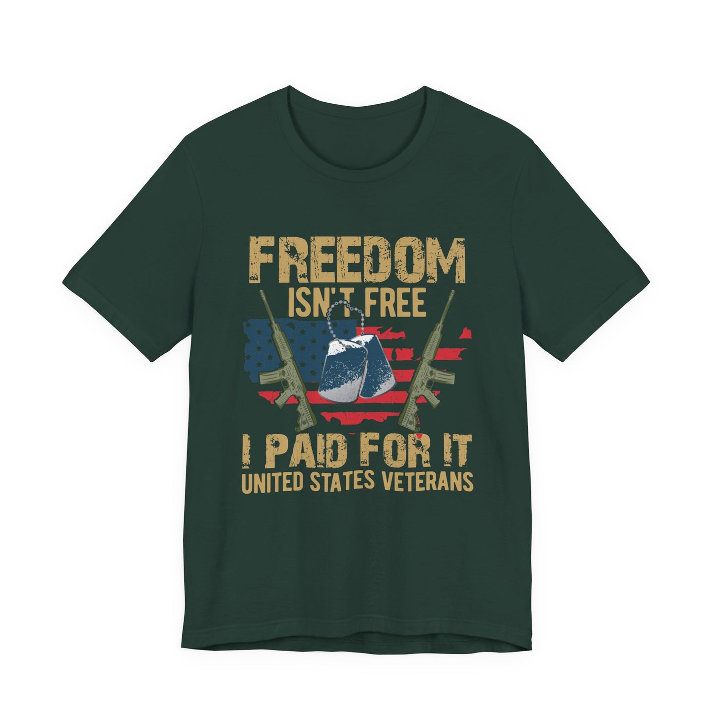 Army Veteran Patriotic Graphic Design Unisex Cotton T-Shirt v19