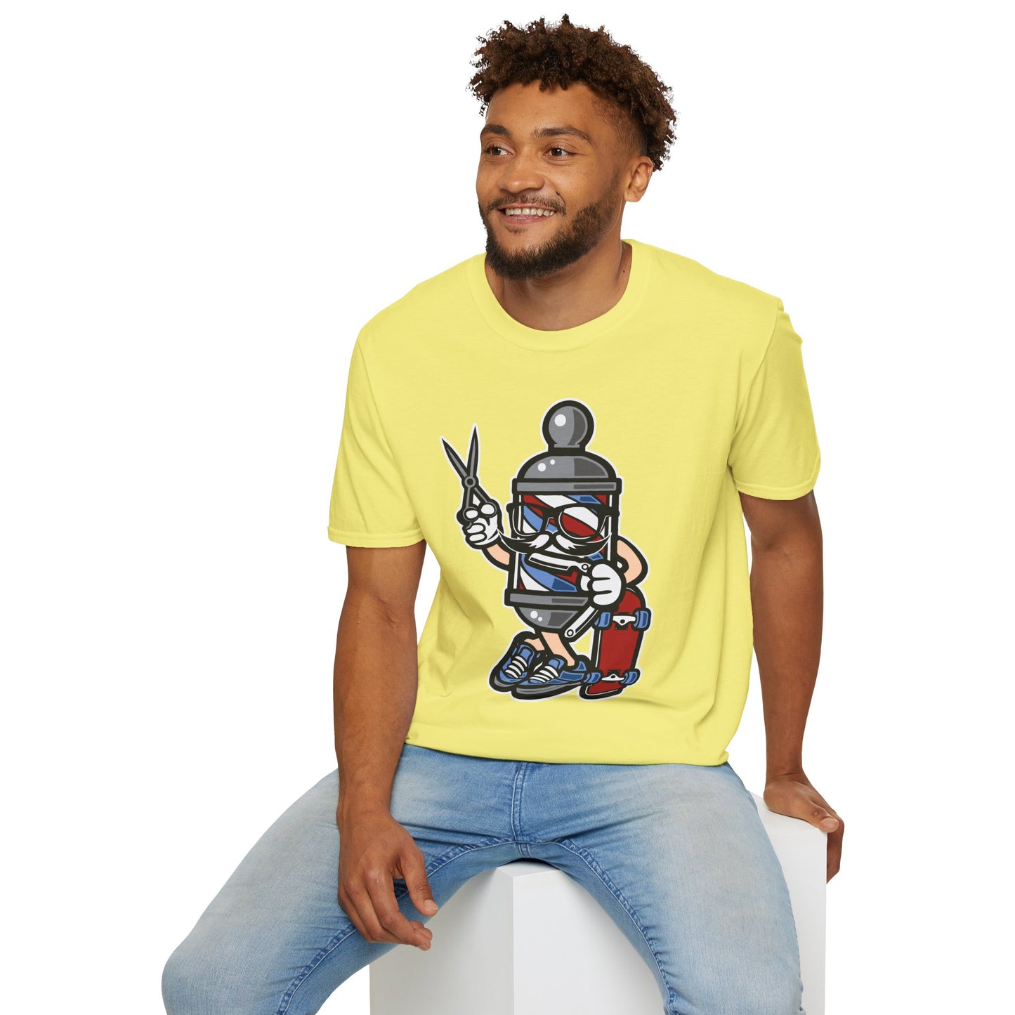 Cartoon Animation T Shirt Unisex Funny Tee Cotton Gildan Softstyle 64000 Comfortable Wear