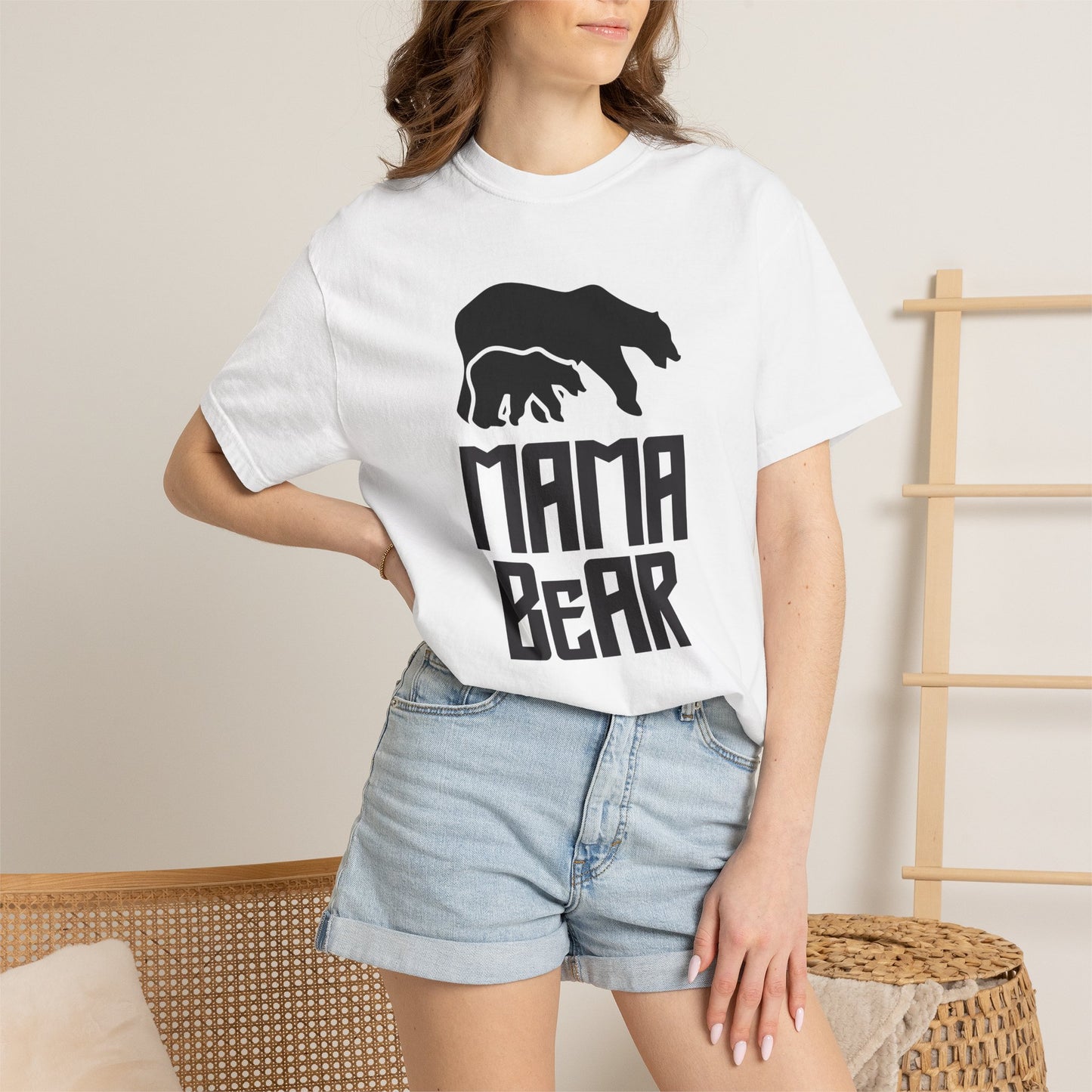 Mama Bear Mom T-shirt Mother's Day Mama Tee Unisex Comfort Colors Garment-Dyed Cotton h12