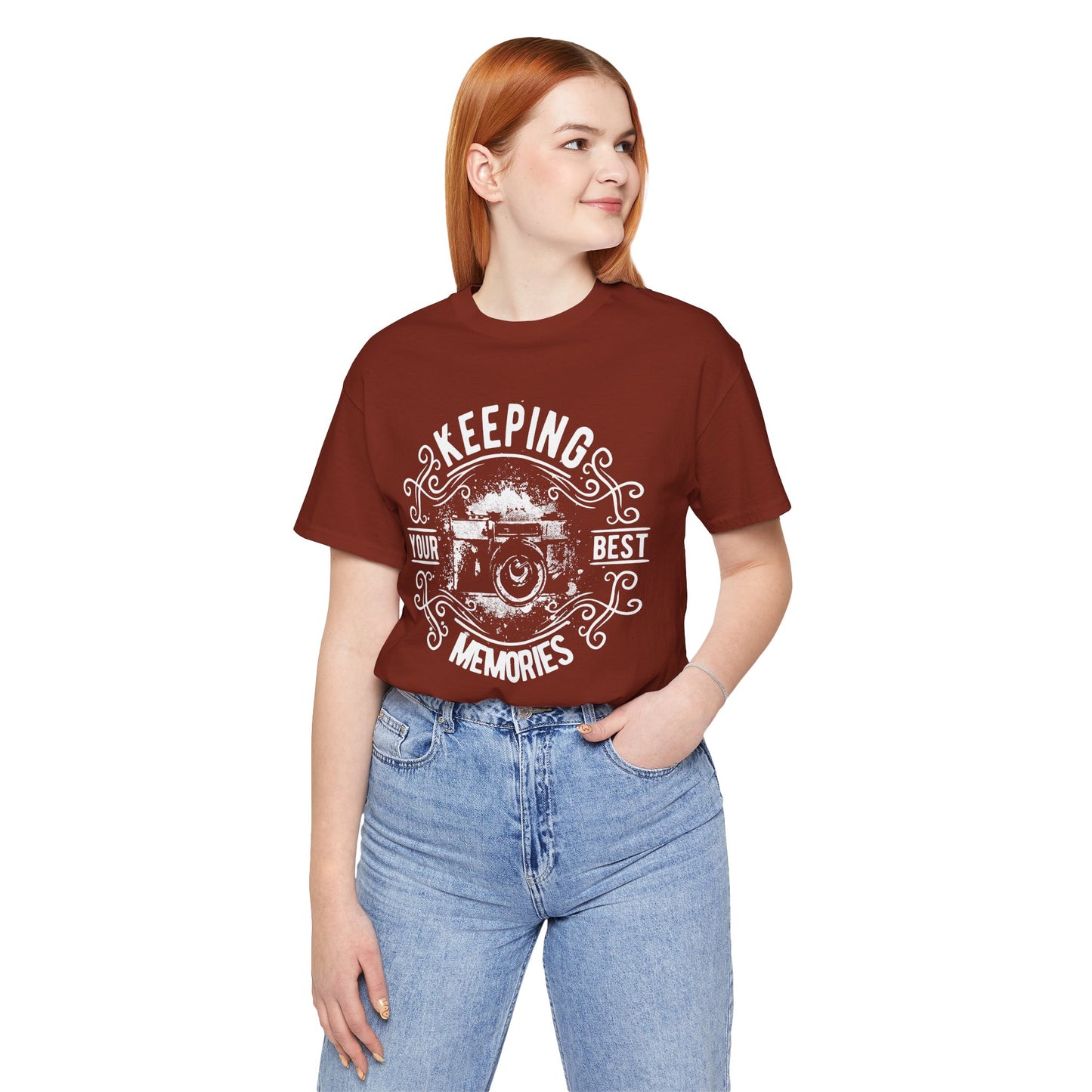 Keeping Your Best Memories T-Shirt Vintage Camera Graphic T-Shirt A-5
