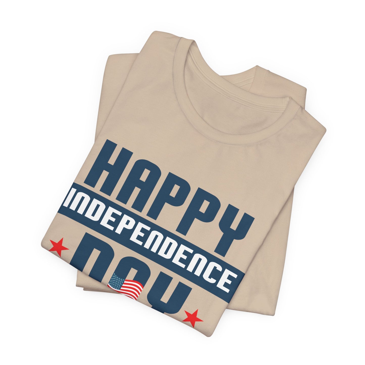 Happy Independence Day Graphic Unisex Cotton T-Shirt 017