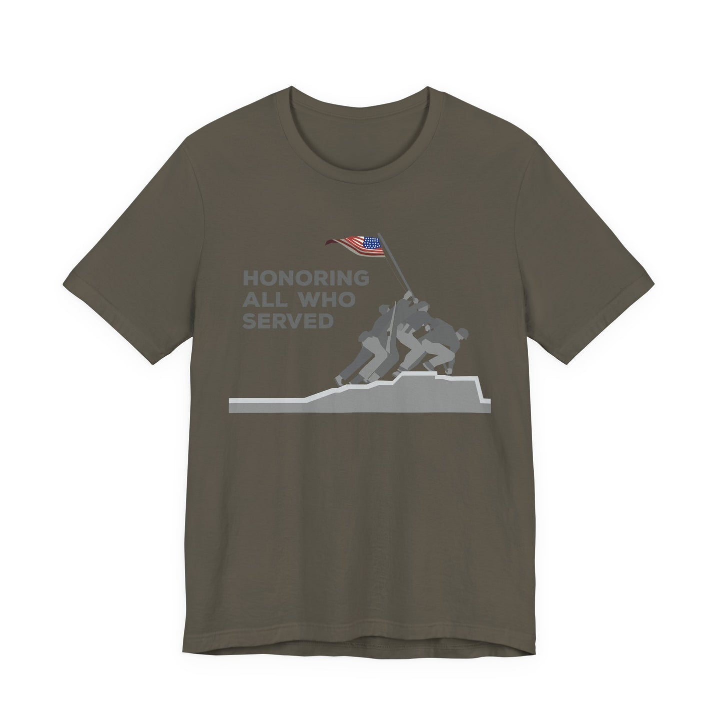 Iwo Jima Flag Raising honoring all who served T-Shirt Military Memorial Unisex Cotton Tee v52