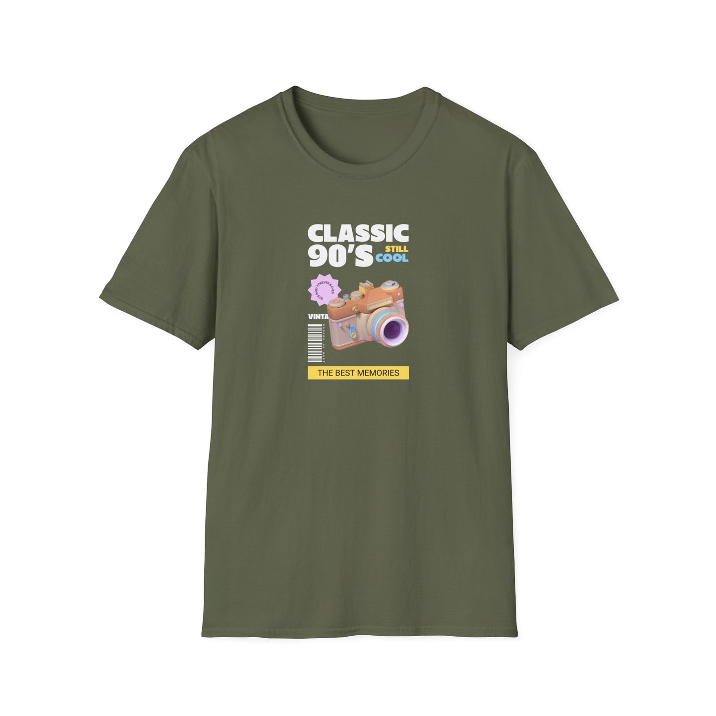 90s Camera T-Shirt Classic 90s Cool Unisex Cotton Retro Photography Tee