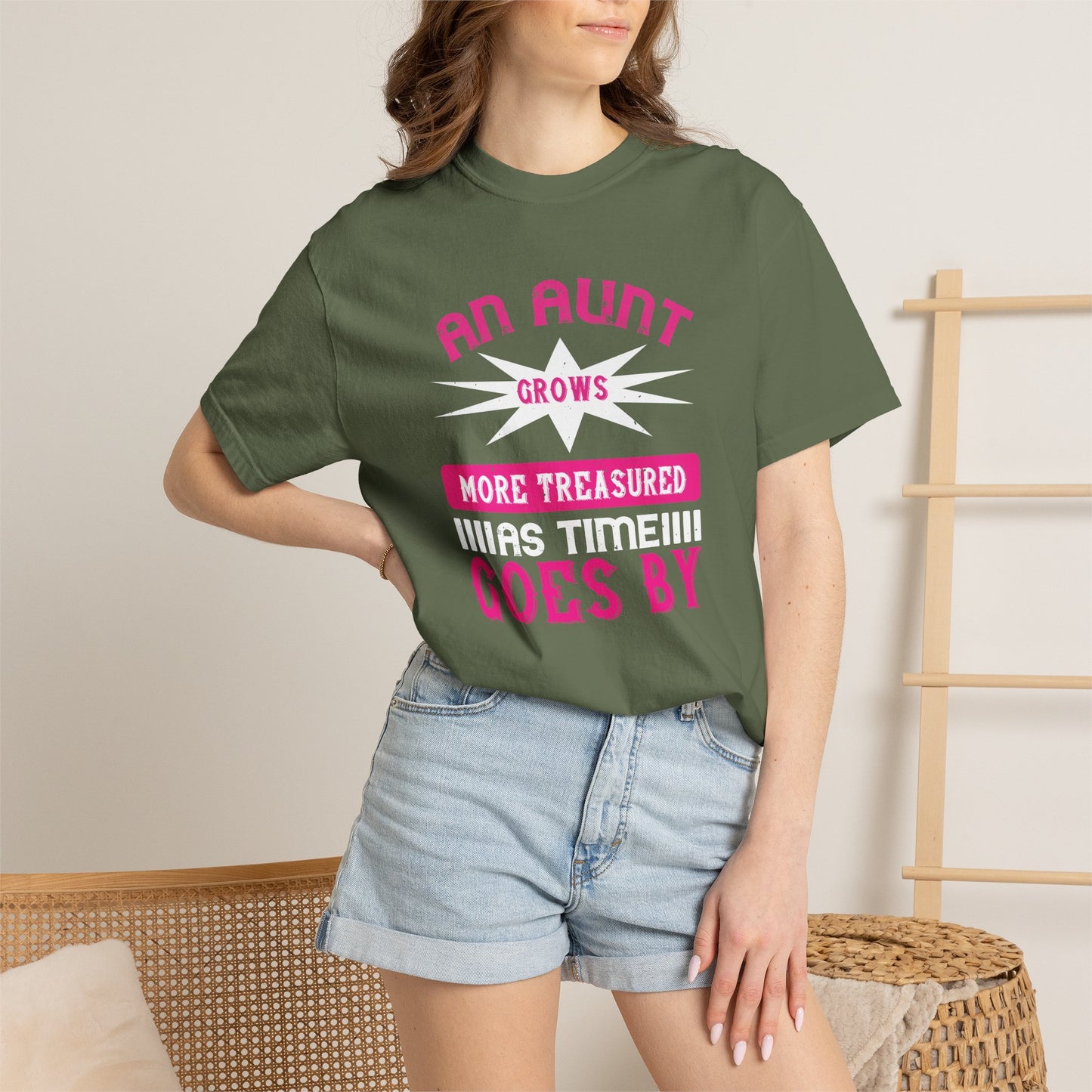 An Aunt T-shirt Mother Day Mama Tee Unisex Comfort Colors Garment-Dyed Cotton h62