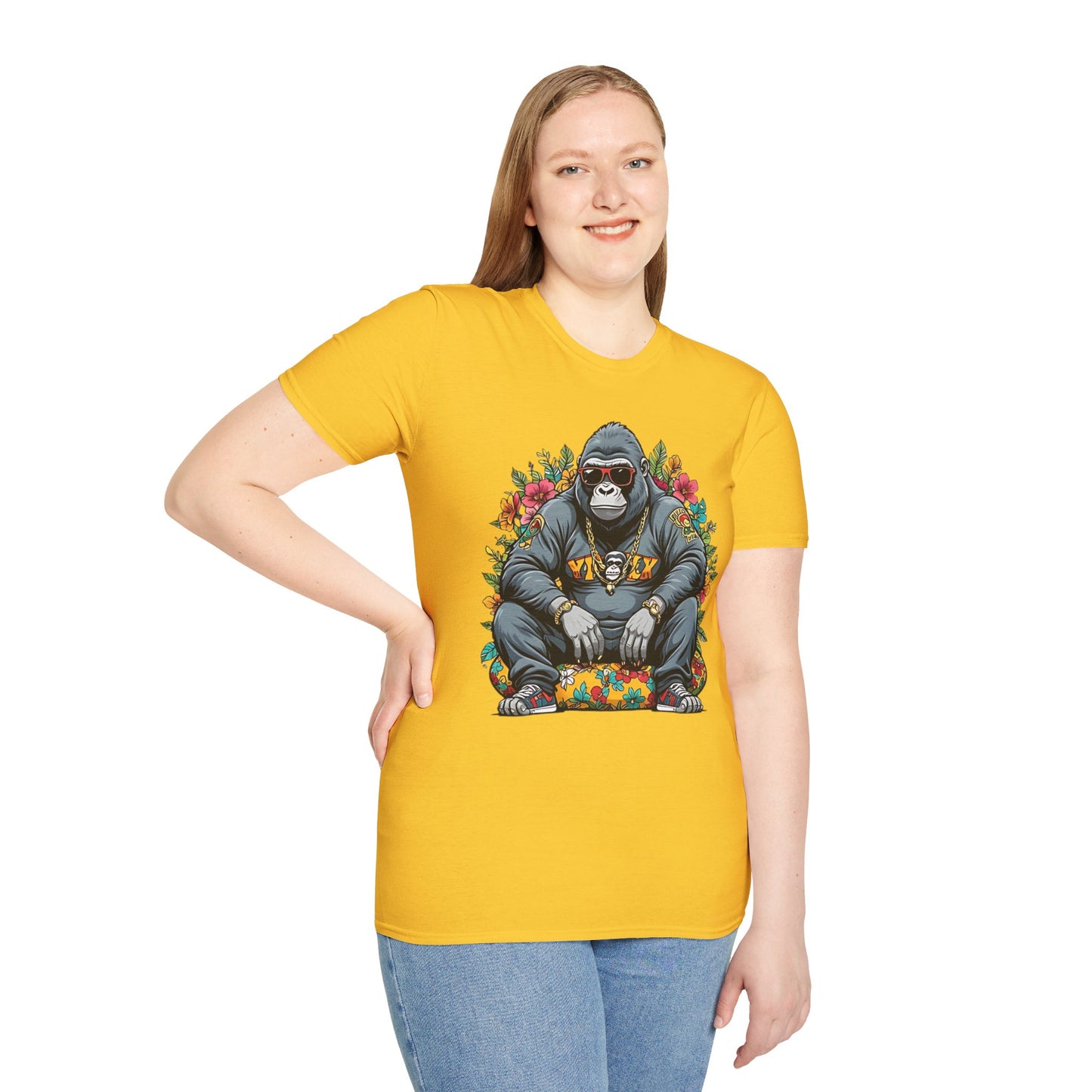 Animals Tees, Funny Animals Shirt, T Shirts with Funny Animals, T-Shirt with Gorilla, Monkey Tees