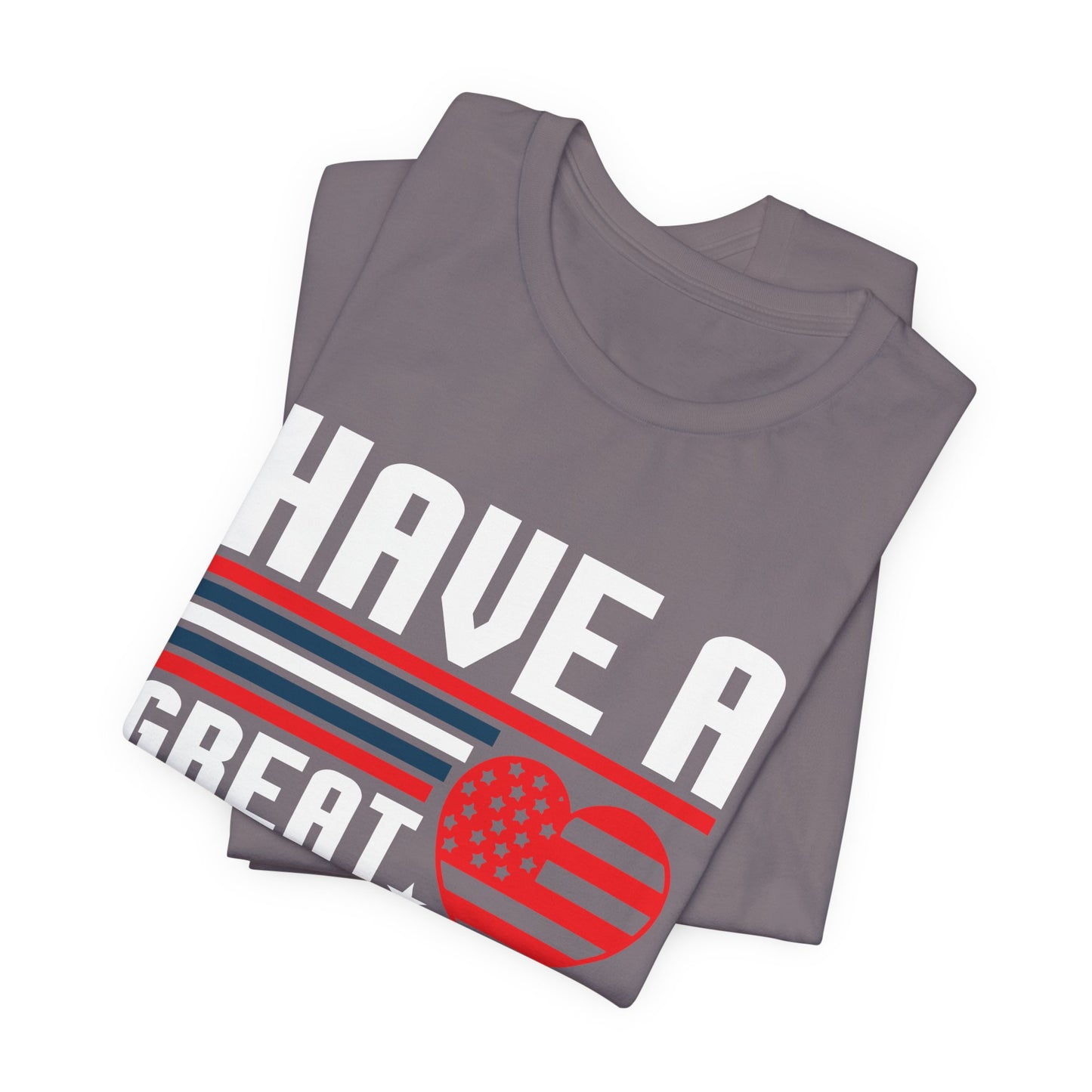 4th of July American Flag Graphic Unisex Cotton T-Shirt 020