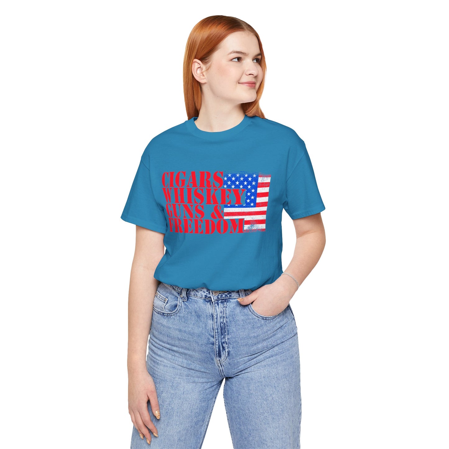 American Flag Graphic Unisex Cotton T-Shirt a2