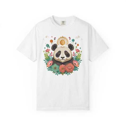 Panda Portrait Graphic T-Shirt Unisex Cotton Floral Animal Art Tee p4