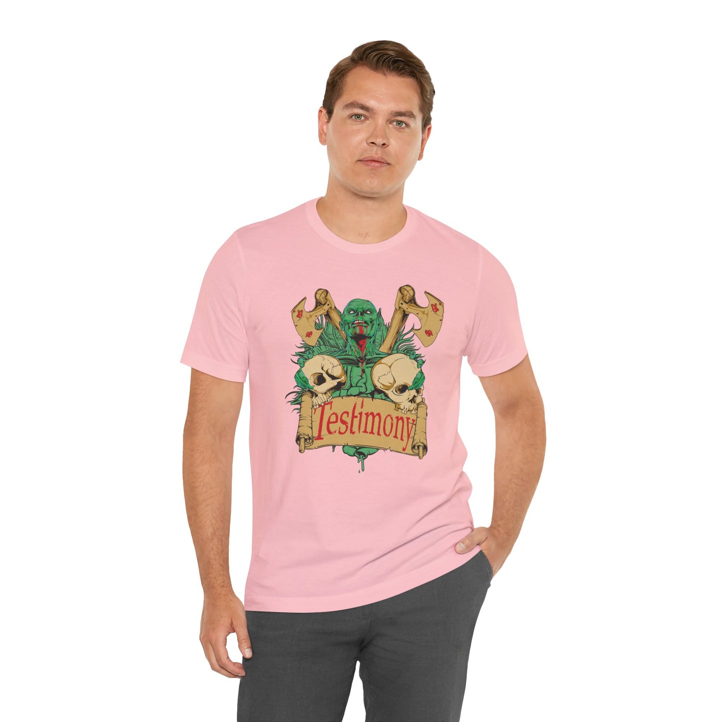 Cthulhu Skull Axes Testimony Tee Lovecraft Horror Mythos Shirt Art-42