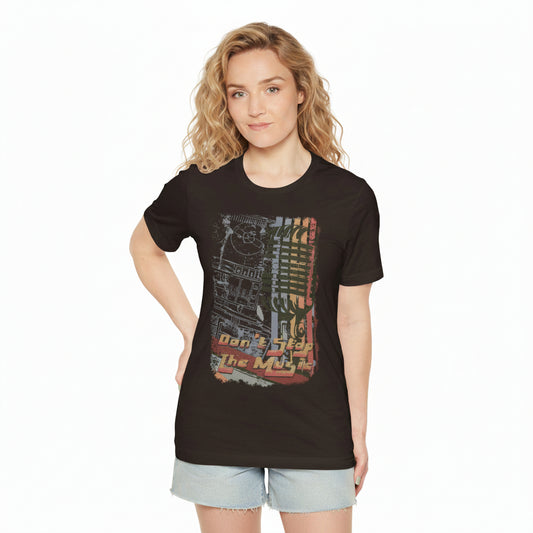 Retro Microphone Graphic Unisex Cotton T-Shirt r9