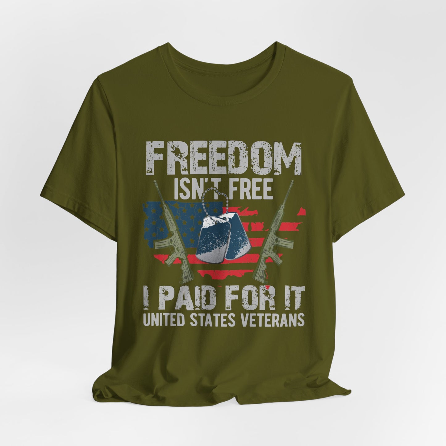 Army Veteran Patriotic Graphic Design Unisex Cotton T-Shirt v20