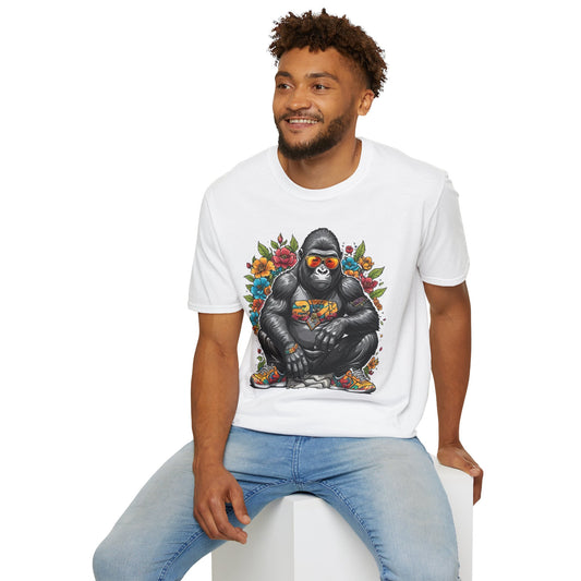 Animals Tees, Funny Animals Shirt, T Shirts with Funny Animals, T-Shirt with Gorilla, Monkey Tees
