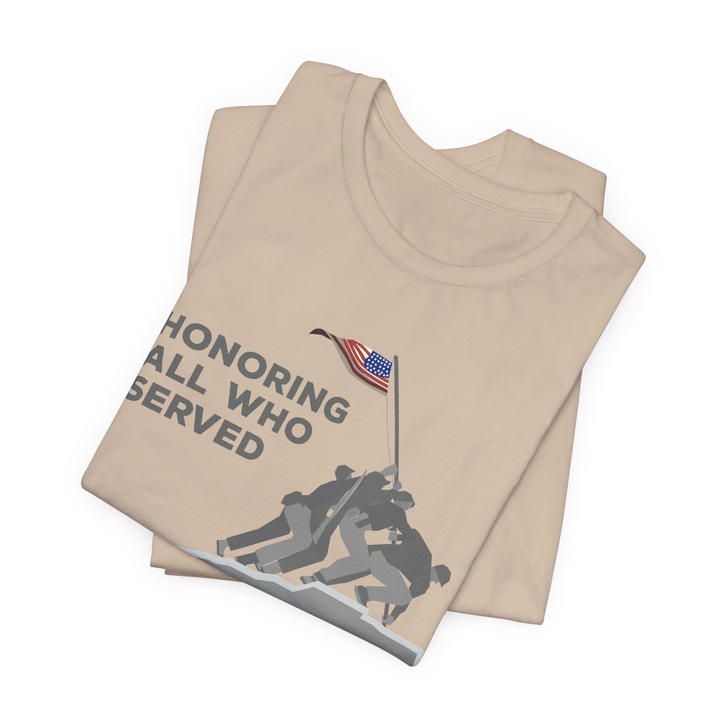 Iwo Jima Flag Raising honoring all who served T-Shirt Military Memorial Unisex Cotton Tee v52