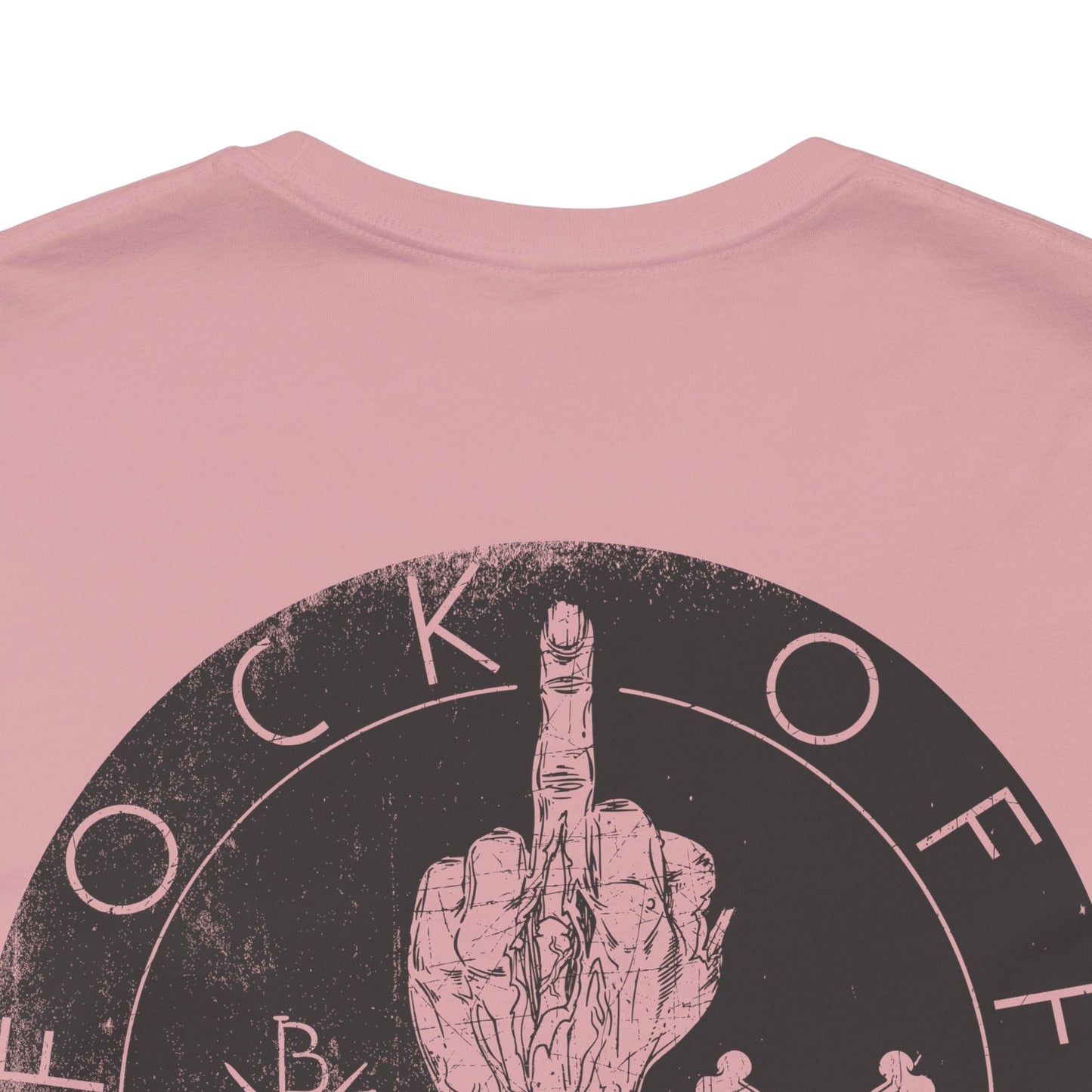 Fk Off Please tee Graphic Middle Finger Skull Design T-Shirt A-11