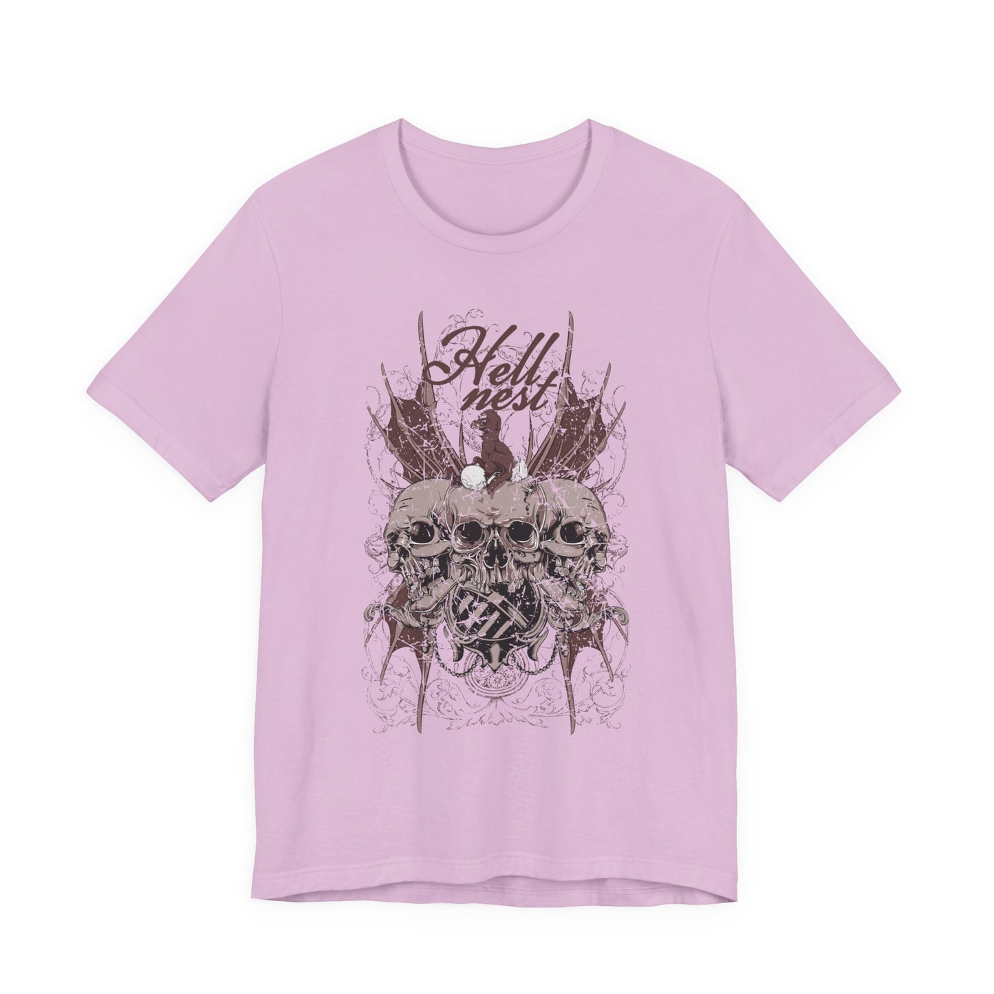 Skull Cluster graphic tee Gothic skulls grunge floral design