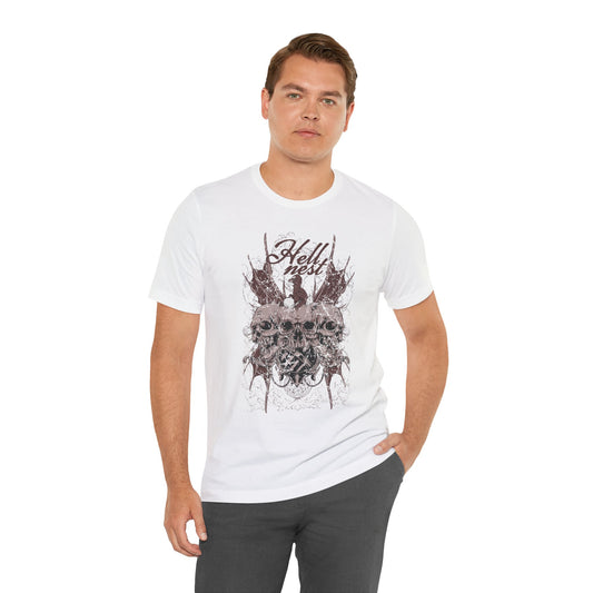 Skull Cluster graphic tee Gothic skulls grunge floral design