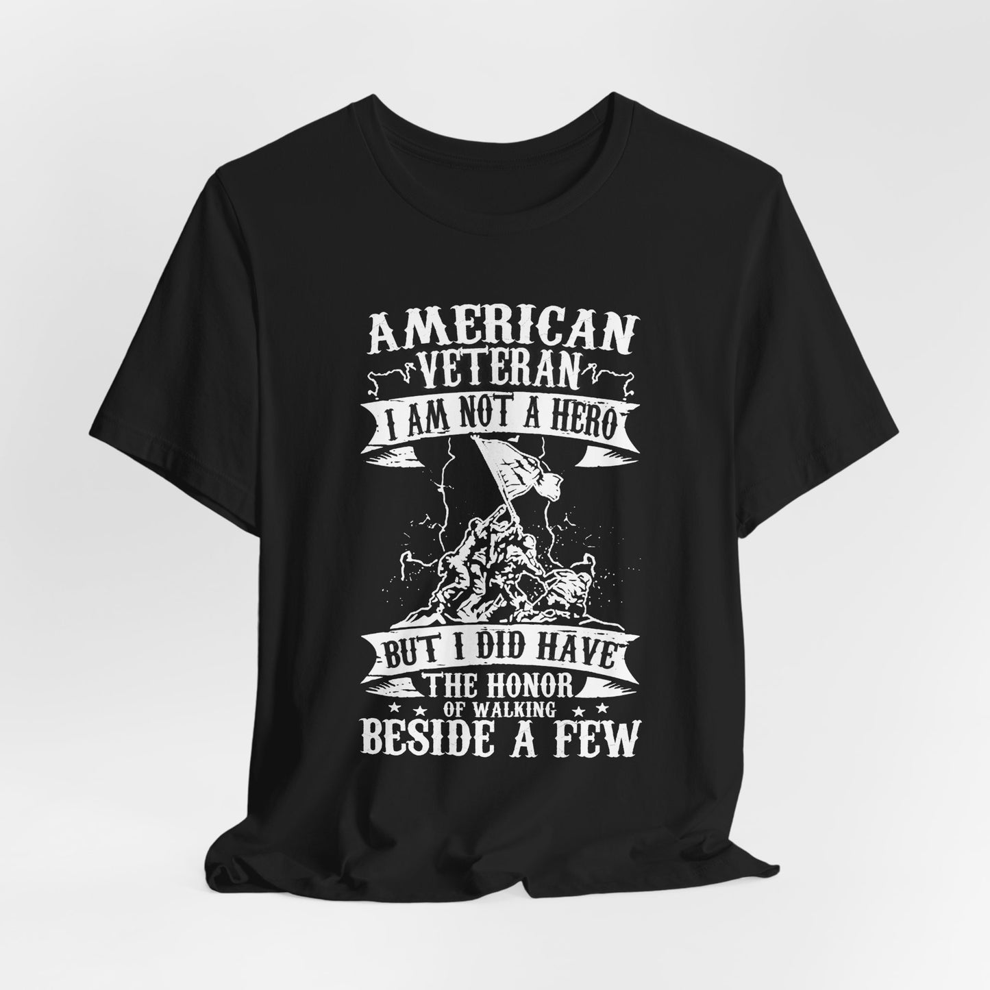 American Veteran I Am Not A Hero T-Shirt Military Tribute Unisex Cotton Tee v53