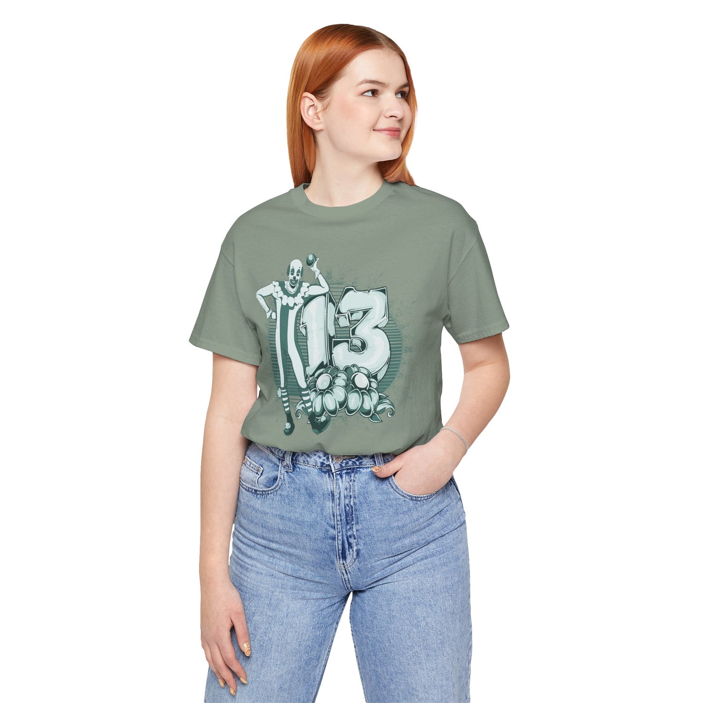 Vintage Clown Graphic Illustration Unisex Cotton T-Shirt Art-39