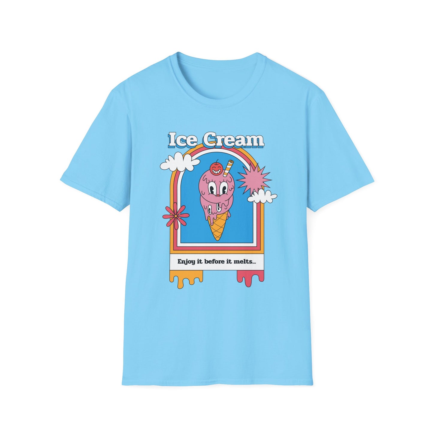 Food Tees, Funny Food T Shirts, Funny T Shirts, Shirt with Food, Junk Food Tees, Shirt with Ice Cream, Ice Cream T-Shirt