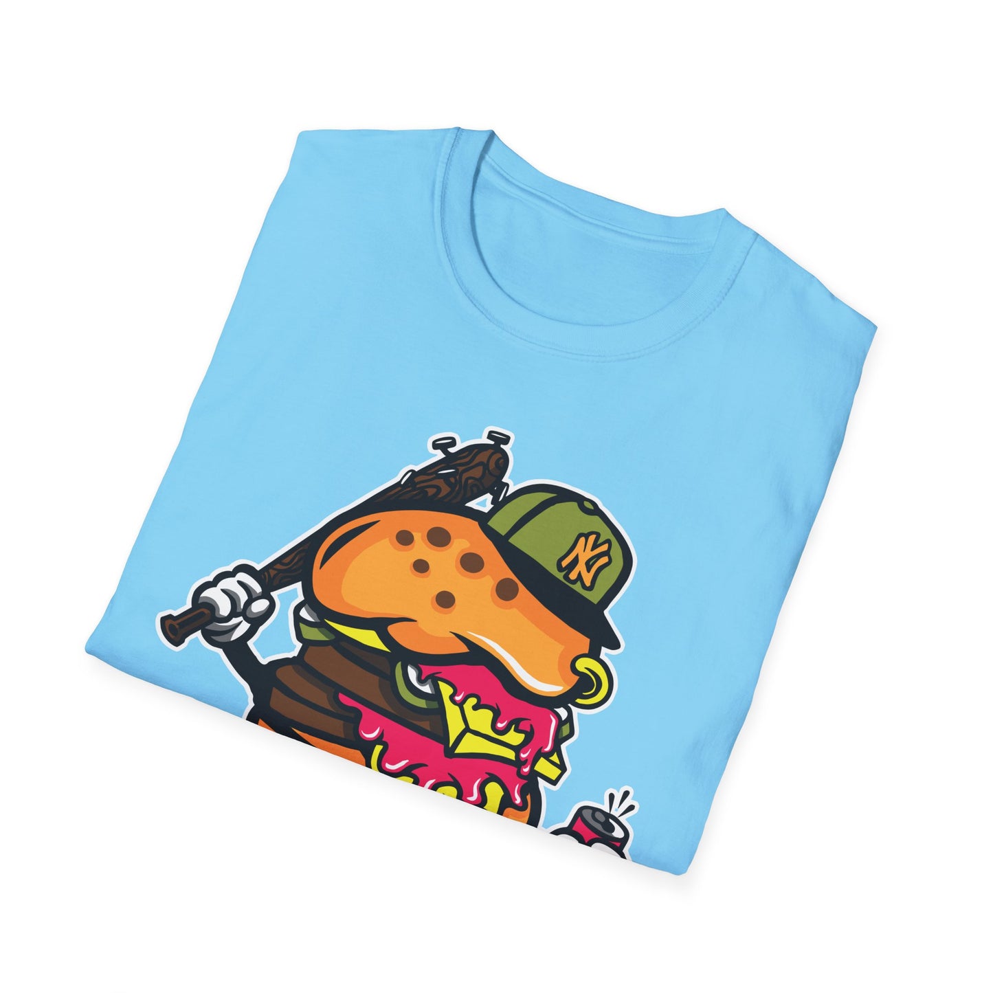 Unisex Cartoon T Shirt Funny Animation Tee Gildan Softstyle 64000 100 Percent Cotton