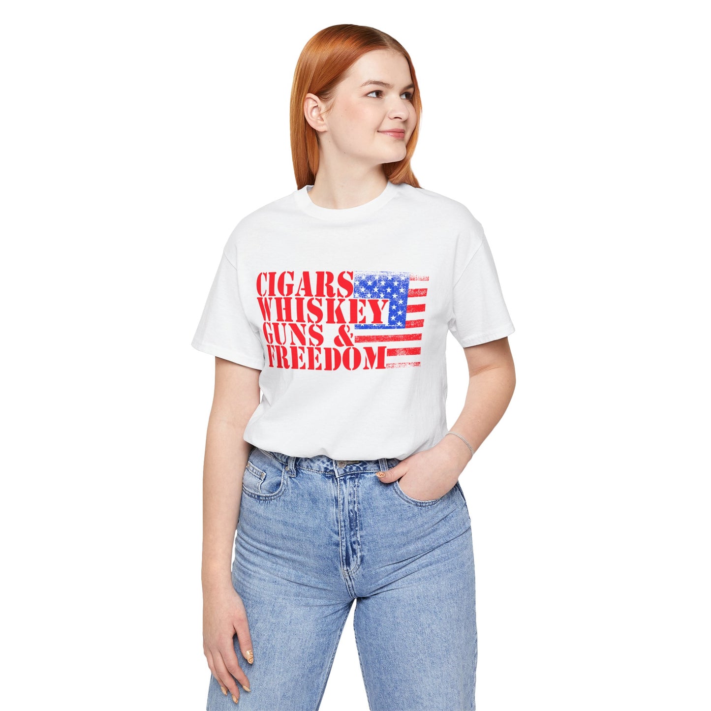 American Flag Graphic Unisex Cotton T-Shirt a2