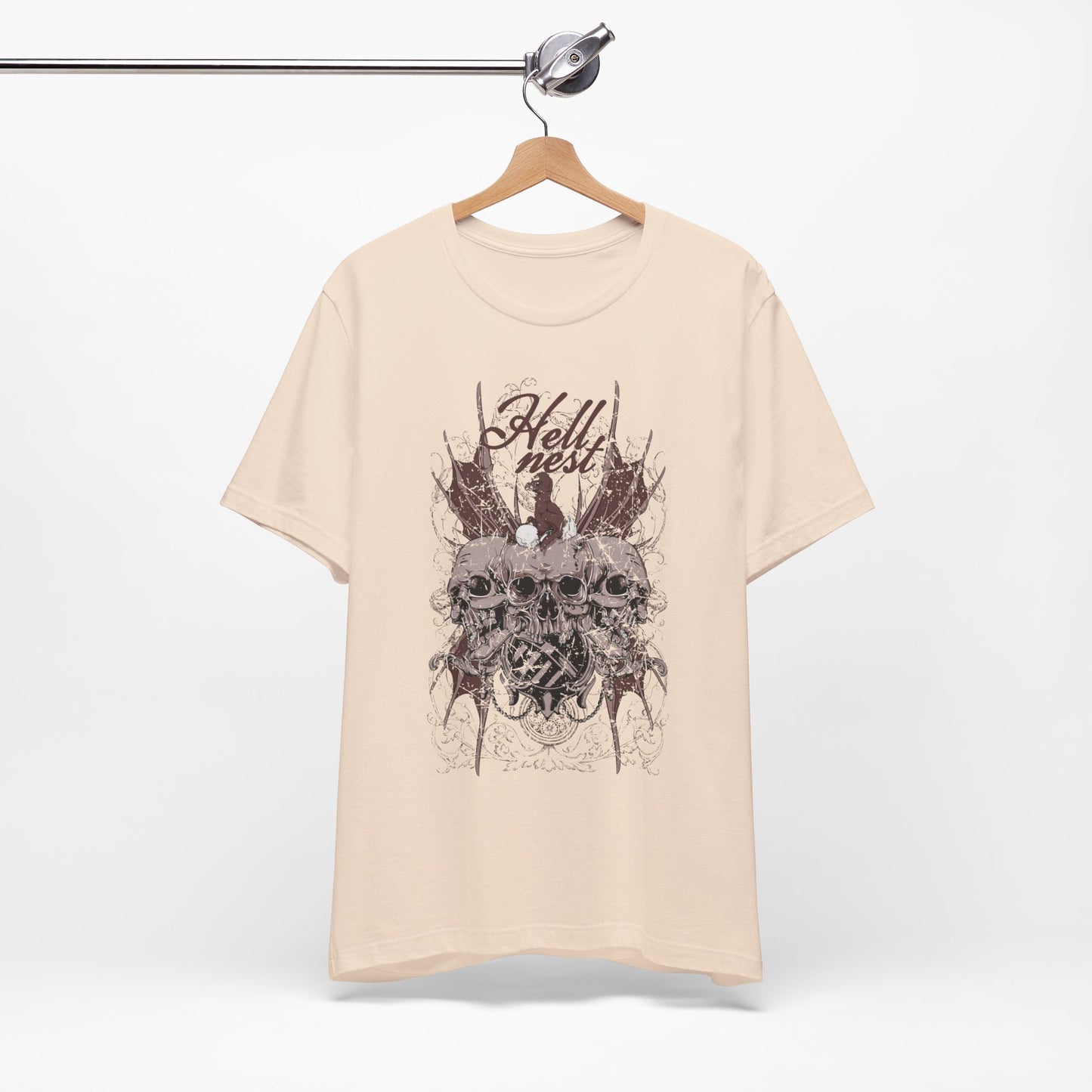 Skull Cluster graphic tee Gothic skulls grunge floral design