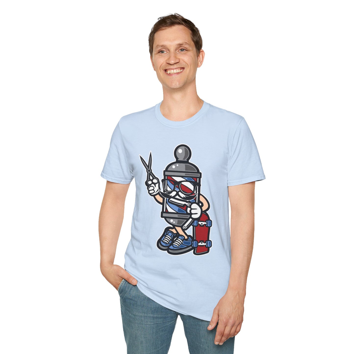 Cartoon Animation T Shirt Unisex Funny Tee Cotton Gildan Softstyle 64000 Comfortable Wear