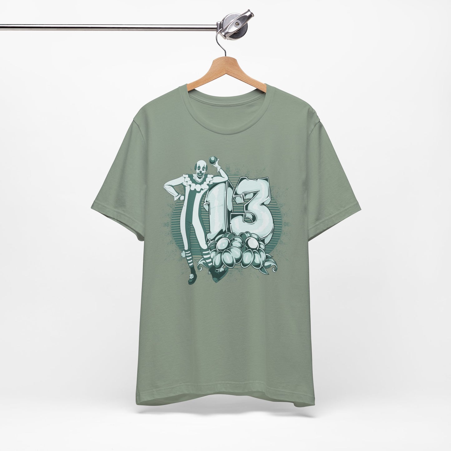 Vintage Clown Graphic Illustration Unisex Cotton T-Shirt Art-39