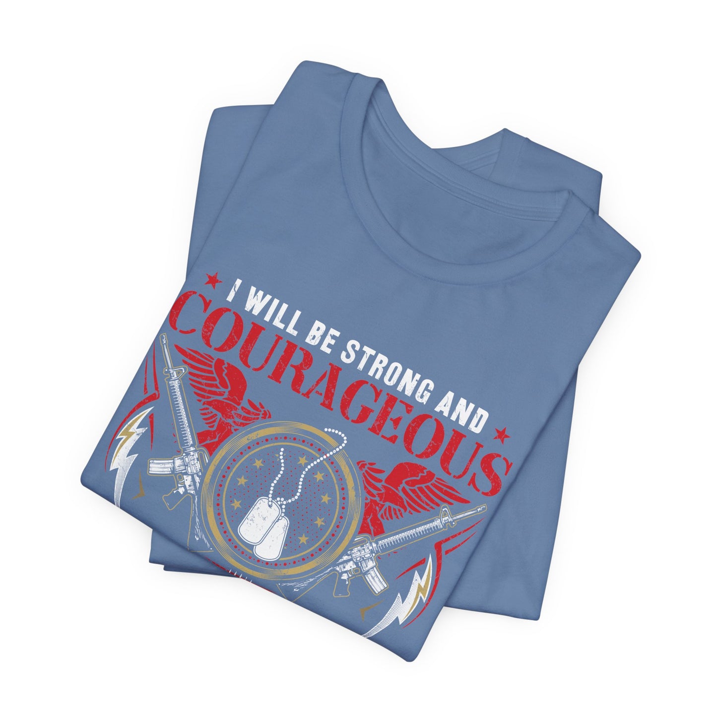 Courageous Veteran Prayer Tee Military Dog Tags Unisex Cotton T-Shirt v37