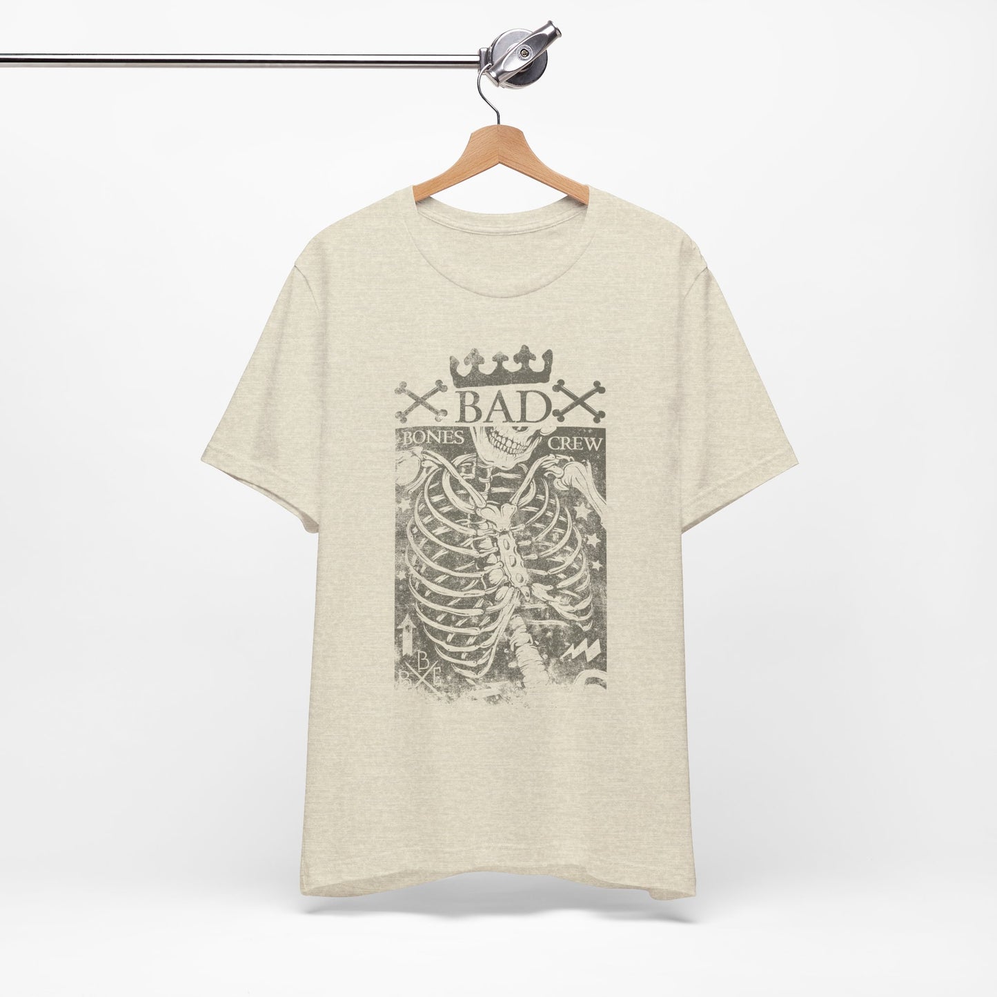 Skeleton Ribcage Tee Bones Crew Graphic Shirt A-10