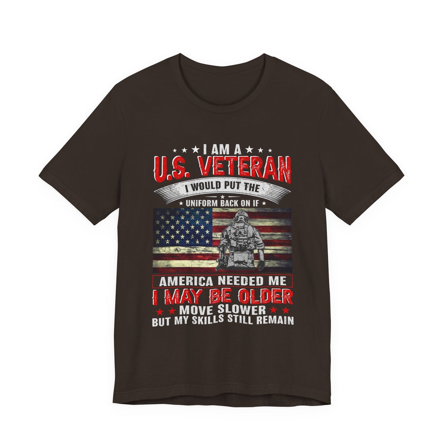 I Am A U.S. Veteran shirt American Flag Military Veteran Unisex Cotton Tee v25