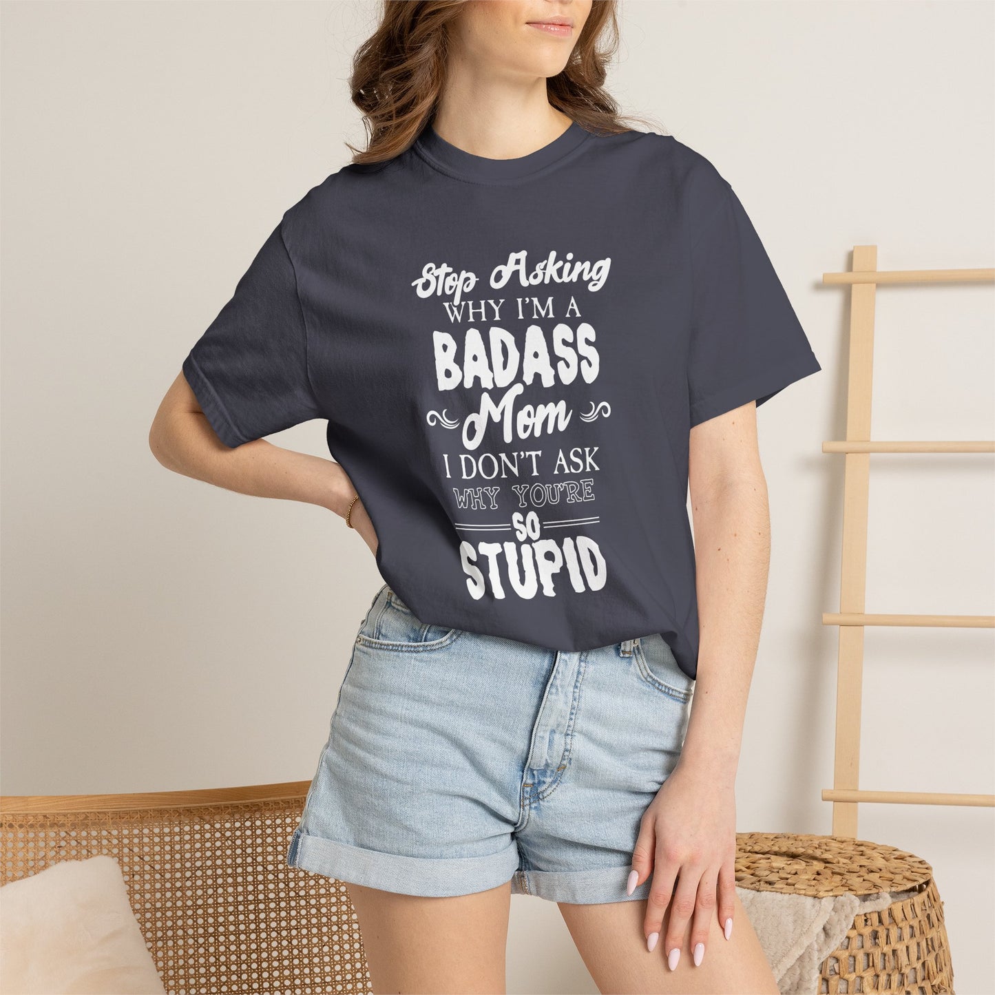 Mom T-shirt Mother's Day Mama Tee Unisex Comfort Colors Garment-Dyed Cotton h39