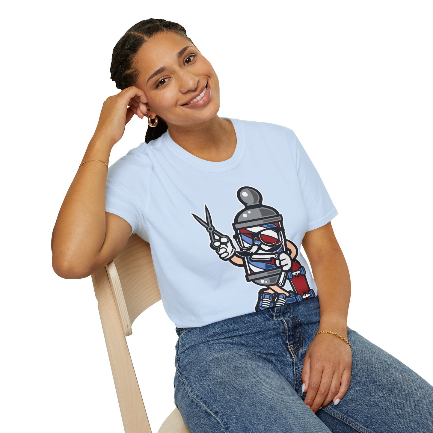 Cartoon Animation T Shirt Unisex Funny Tee Cotton Gildan Softstyle 64000 Comfortable Wear