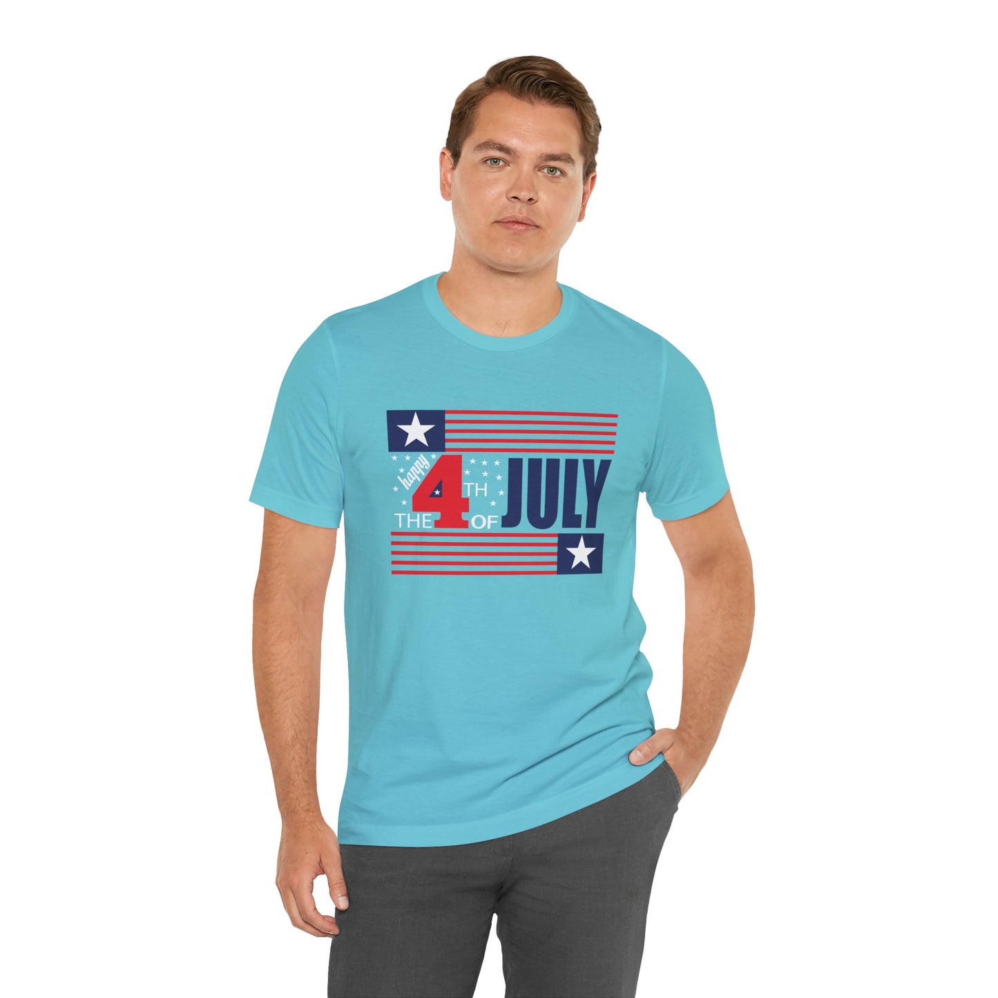 4th of July Flag Independence Day Graphic Unisex Cotton T-Shirt 014